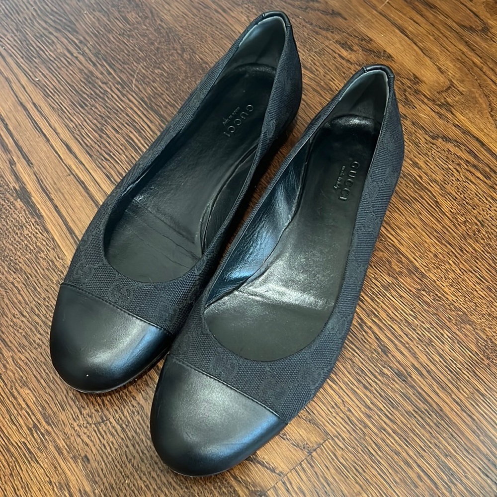 GUCCI GG Canvas Canvas Ballet Flats size 38 | Great preloved condition